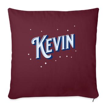 Le prénom de Kevin personnalisé - Housse de coussin décorative 45 x 45 cm - bordeaux - Devant