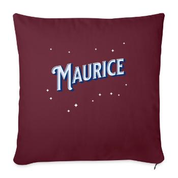 Maurice Namen personalisiert - Sofakissenbezug 45 x 45 cm - Burgunderrot - Vorne