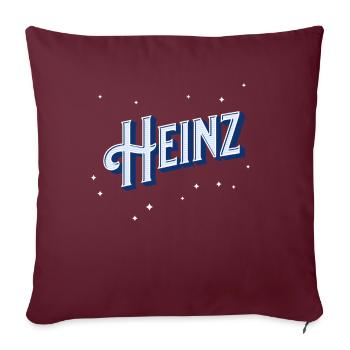 Le nom de Heinz personnalisé - Housse de coussin décorative 45 x 45 cm - bordeaux - Devant