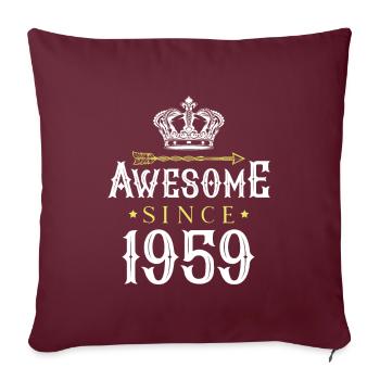 Génial depuis (1959) - Housse de coussin décorative 45 x 45 cm - bordeaux - Devant
