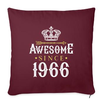 1966 awesome since - Sofakissenbezug 45 x 45 cm - Burgunderrot - Vorne