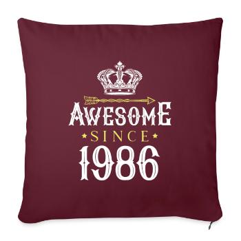 Génial depuis (1986) - Housse de coussin décorative 45 x 45 cm - bordeaux - Devant
