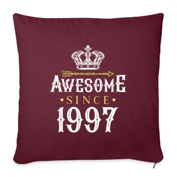 1997 génial depuis - Housse de coussin décorative 45 x 45 cm - bordeaux - Devant