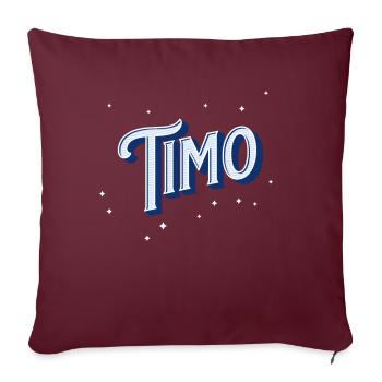 Timo Namen personalisiert - Sofakissenbezug 45 x 45 cm - Burgunderrot - Vorne