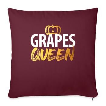 Raisins Raisins Vin Cadeau - Housse de coussin décorative 45 x 45 cm - bordeaux - Devant