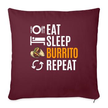 Burrito - Housse de coussin décorative 45 x 45 cm - bordeaux - Devant