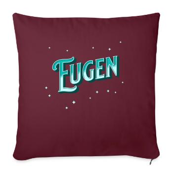 Nom Eugen personnalisé - Housse de coussin décorative 45 x 45 cm - bordeaux - Devant