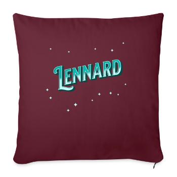 Lennard Namen personalisiert - Sofakissenbezug 45 x 45 cm - Burgunderrot - Vorne