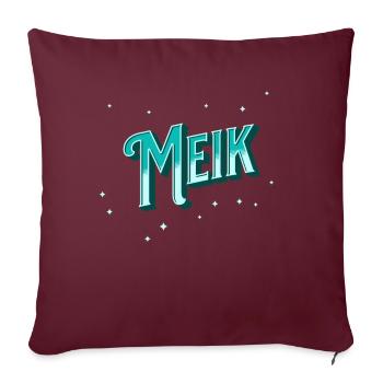Meik Namen personalisiert - Sofakissenbezug 45 x 45 cm - Burgunderrot - Vorne