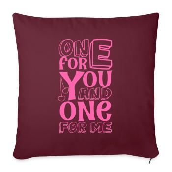 Un pour toi et un pour moi - Cherries - Housse de coussin décorative 45 x 45 cm - bordeaux - Devant