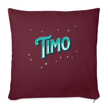 Timo Namen personalisiert - Sofakissenbezug 45 x 45 cm - Burgunderrot - Vorne
