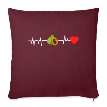 Cadeau d’été aux fruits de papaye - Housse de coussin décorative 45 x 45 cm - bordeaux - Devant