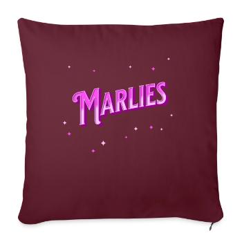 Le prénom de Marlie personnalisé - Housse de coussin décorative 45 x 45 cm - bordeaux - Devant