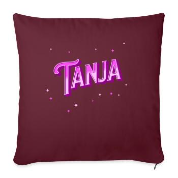 Tanja Namen personalisiert - Sofakissenbezug 45 x 45 cm - Burgunderrot - Vorne