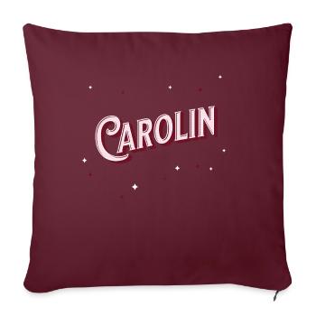 Le prénom de Carolin personnalisé - Housse de coussin décorative 45 x 45 cm - bordeaux - Devant