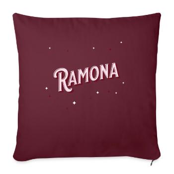 Ramona Namen personalisiert - Sofakissenbezug 45 x 45 cm - Burgunderrot - Vorne