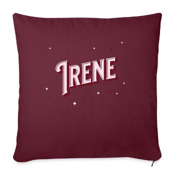 Irene nomme des noms personnalisés - Housse de coussin décorative 45 x 45 cm - bordeaux - Devant