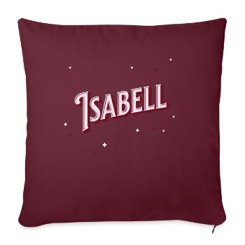 Isabell Namen personalisiert - Sofakissenbezug 45 x 45 cm - Burgunderrot - Vorne