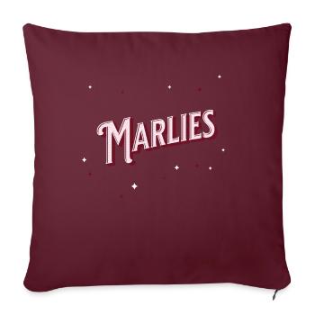Le prénom de Marlie personnalisé - Housse de coussin décorative 45 x 45 cm - bordeaux - Devant