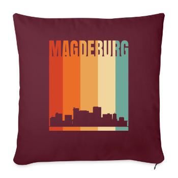 Horizon de Magdebourg - Housse de coussin décorative 45 x 45 cm - bordeaux - Devant