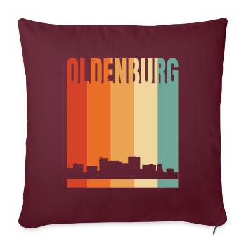 Oldenburg Skyline - Housse de coussin décorative 45 x 45 cm - bordeaux - Devant