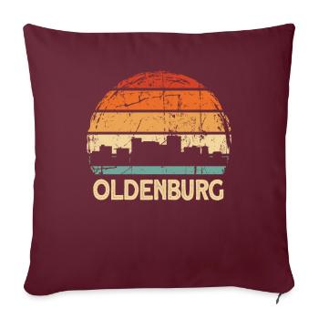 Oldenburg Skyline - Housse de coussin décorative 45 x 45 cm - bordeaux - Devant