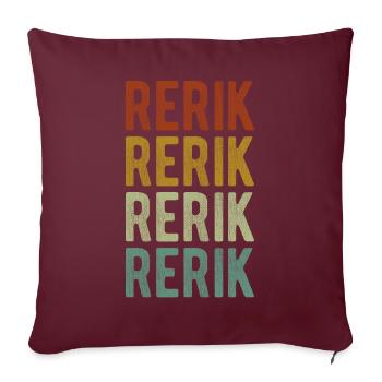 Rerik Stadt Retro Vintage - Sofakissenbezug 45 x 45 cm - Burgunderrot - Vorne