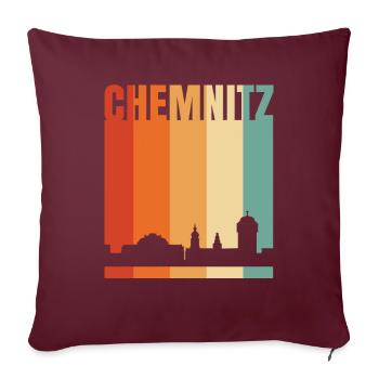 Chemnitz - Housse de coussin décorative 45 x 45 cm - bordeaux - Devant