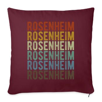 Rosenheim City Retro Vintage - Housse de coussin décorative 45 x 45 cm - bordeaux - Devant