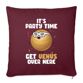 Vénus - Housse de coussin décorative 45 x 45 cm - bordeaux - Devant