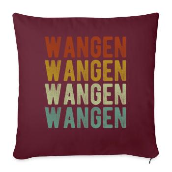 Wangen Stadt Retro Vintage - Sofakissenbezug 45 x 45 cm - Burgunderrot - Vorne