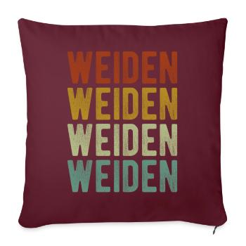 Weiden City Rétro Vintage - Housse de coussin décorative 45 x 45 cm - bordeaux - Devant
