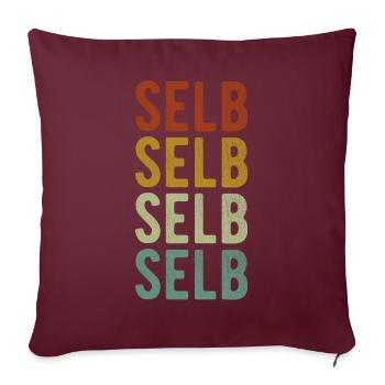 Selb Stadt Retro Vintage - Sofakissenbezug 45 x 45 cm - Burgunderrot - Vorne