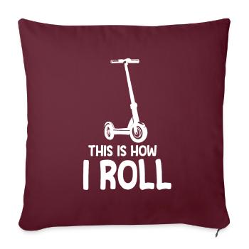 Scooter Scooter Scooter Cadeau - Housse de coussin décorative 45 x 45 cm - bordeaux - Devant