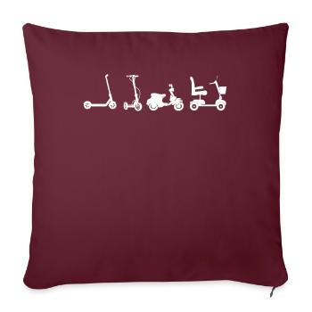 Scooter Scooter Scooter Cadeau - Housse de coussin décorative 45 x 45 cm - bordeaux - Devant
