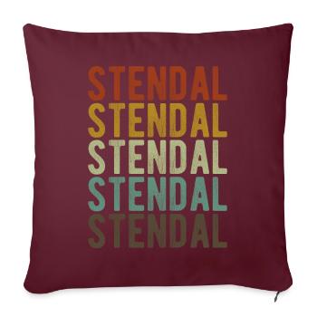 Stendal Stadt Retro Vintage - Sofakissenbezug 45 x 45 cm - Burgunderrot - Vorne