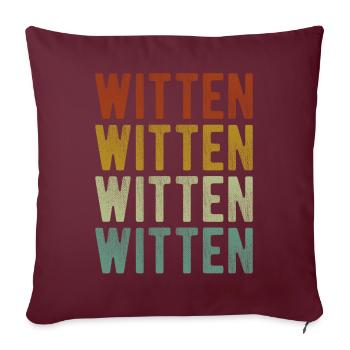Witten Stadt Retro Vintage - Housse de coussin décorative 45 x 45 cm - bordeaux - Devant