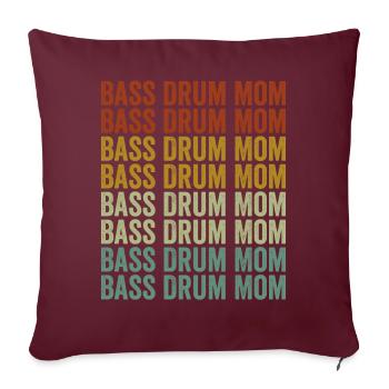 Grosse Caisse Maman Batteur Batteur Maman Batterie S - Housse de coussin décorative 45 x 45 cm - bordeaux - Devant
