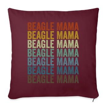 Beagle Mama Beagle Chien Beagle Mama Beagle Liebhab - Housse de coussin décorative 45 x 45 cm - bordeaux - Devant
