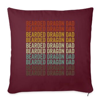 Papa Dragon barbu Papa amoureux du dragon barbu Papa - Housse de coussin décorative 45 x 45 cm - bordeaux - Devant