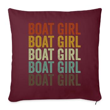 Boot Girl Bootfahren Boot Girl - Sofakissenbezug 45 x 45 cm - Burgunderrot - Vorne