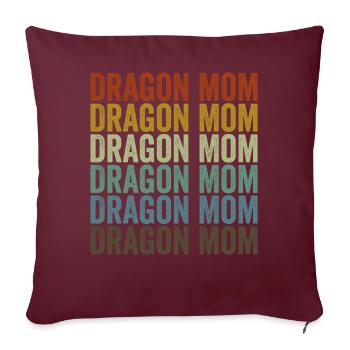 Dragon Mom Bartagame Eidechsenliebhaberin Dragon W - Sofakissenbezug 45 x 45 cm - Burgunderrot - Vorne