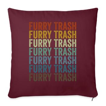 Furry Trash Furry Trash Furry Fandom - Sofakissenbezug 45 x 45 cm - Burgunderrot - Vorne