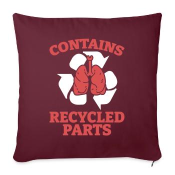 Poumon Maladie pulmonaire Pièces détachées Don de poumon - Housse de coussin décorative 45 x 45 cm - bordeaux - Devant