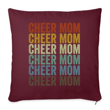 Vive Maman - Housse de coussin décorative 45 x 45 cm - bordeaux - Devant