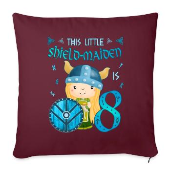 Schildmaid - Anniversaire 8 ans Nordic Vikings - Housse de coussin décorative 45 x 45 cm - bordeaux - Devant