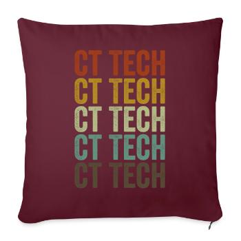 Ct Tech CT Tech Radiation nucléaire Heartbeat Pulse - Housse de coussin décorative 45 x 45 cm - bordeaux - Devant