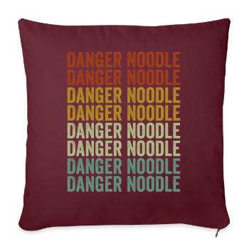 Danger Noodle Maman Serpent Dame - Housse de coussin décorative 45 x 45 cm - bordeaux - Devant