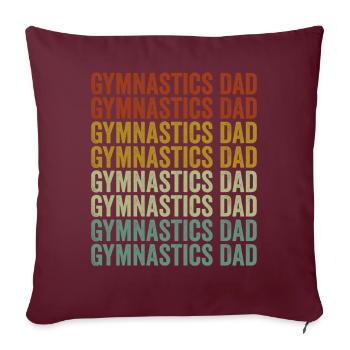 Gymnastique Papa Gymnastique Papa Gymnastique masculine - Housse de coussin décorative 45 x 45 cm - bordeaux - Devant