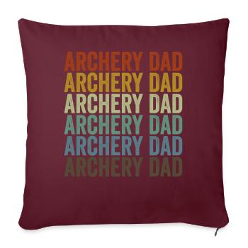 Tir à l’arc Papa Archer Bow et Arrow Pa - Housse de coussin décorative 45 x 45 cm - bordeaux - Devant